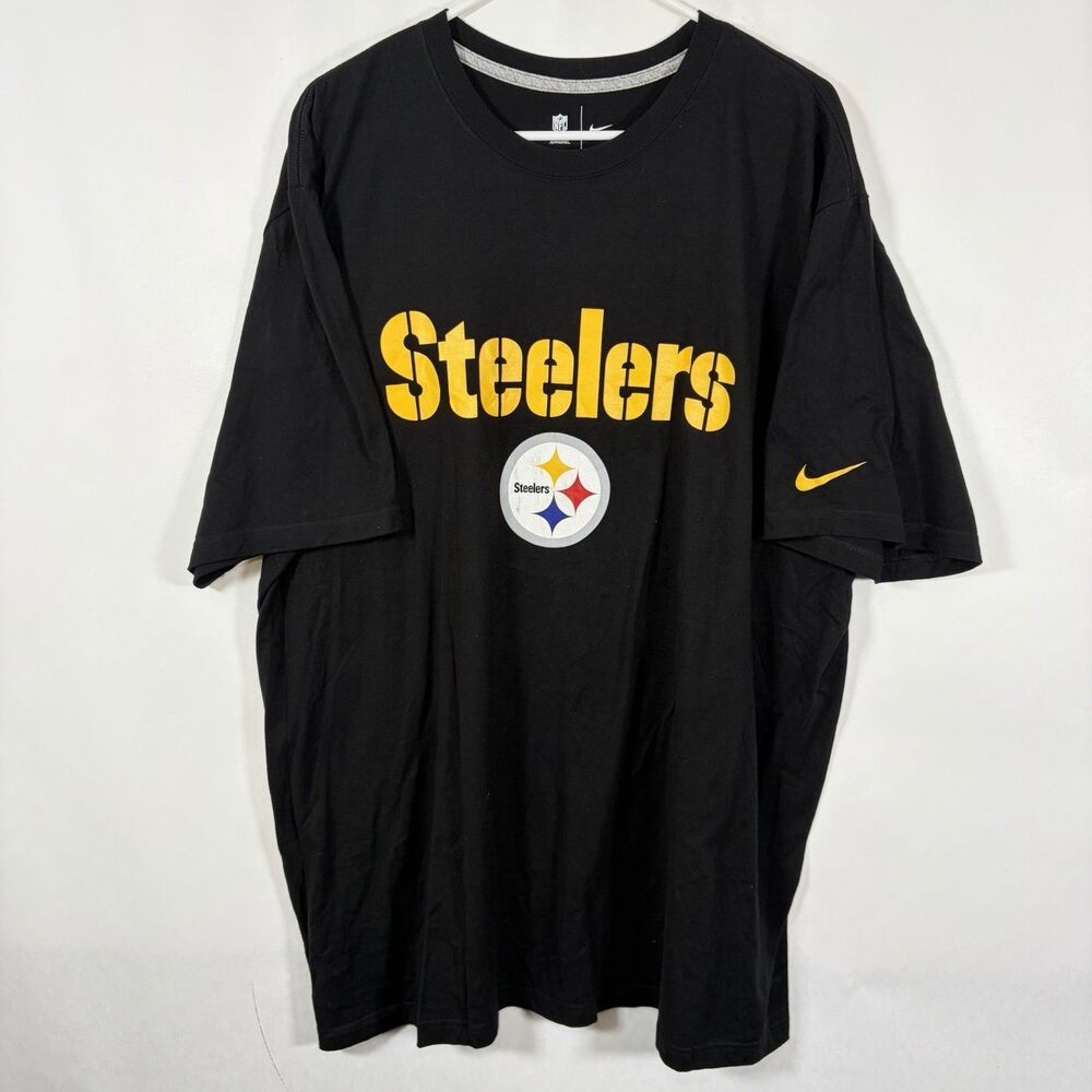 Pittsburgh Steelers Nike T Shirt Mens Size 3XL Black Yellow Short Sleeve NFL